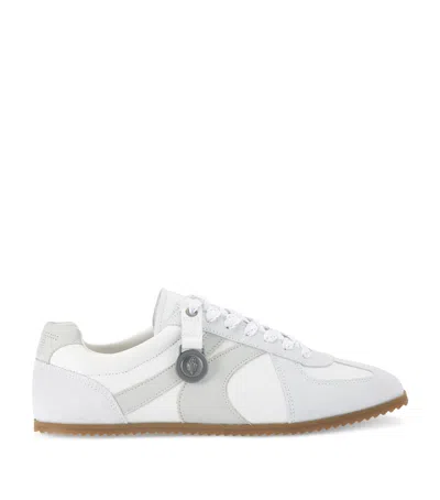 Kurt Geiger Mens White Eldon Leather And Suede Trainers Eur 45 / 11 Uk In White