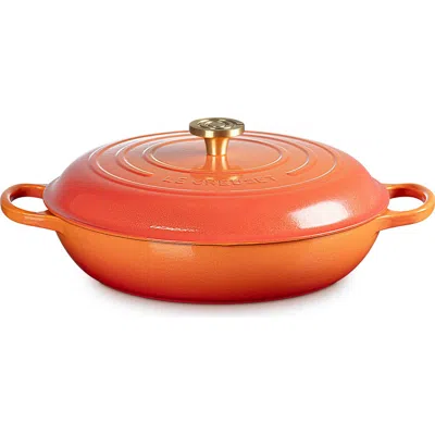 Le Creuset Signature Enameled Cast Iron Covered Braiser In Orange