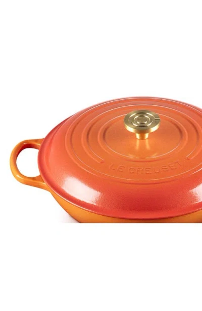 Le Creuset Signature Enameled Cast Iron Covered Braiser In Orange