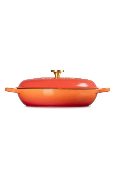 Le Creuset Signature Enameled Cast Iron Covered Braiser In Orange