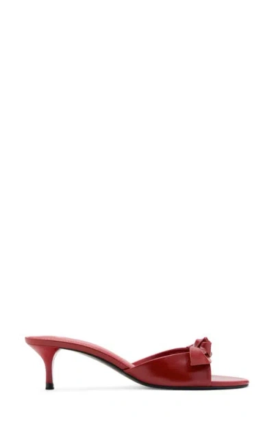Mango Bow Heel Sandals Red In Red