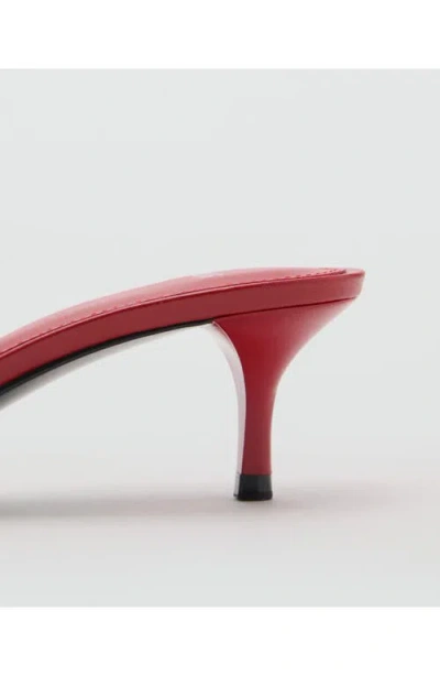 Mango Bow Heel Sandals Red In Red