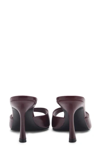 Mango Pointed Toe Slide Sandal In Burgundy