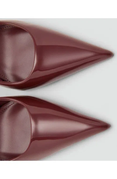 Mango Slingback Pointed Toe Pump In Brown