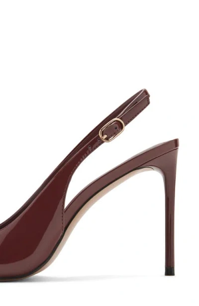 Mango Slingback Pointed Toe Pump In Brown