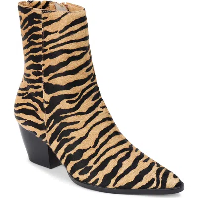 Matisse Caty Western Pointed Toe Bootie In Animal Print