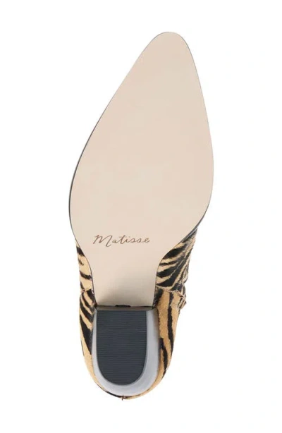 Matisse Caty Western Pointed Toe Bootie In Animal Print