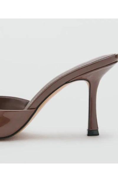 Mango Pointed Heel Sandals Chocolate In Brown