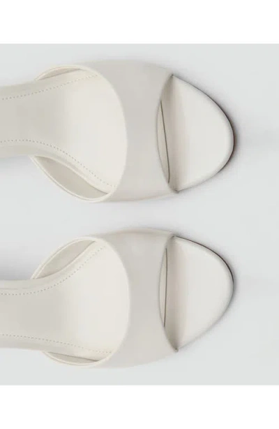 Mango Slingback Kitten Heel In White