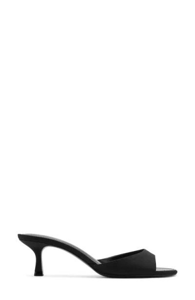 Mango Kitten-heel Sandals With Strap Black In Black