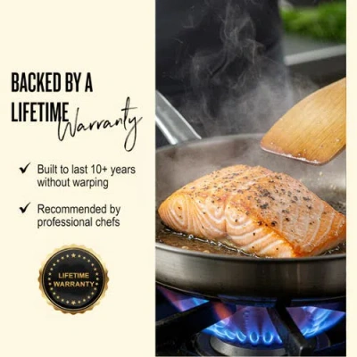 Alva Maestro 3-piece 5-ply Stainless Steel Frying Pan Set In Silver