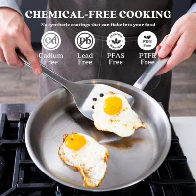 Alva Maestro Professional 5-ply Stainless Steel Frying Pan