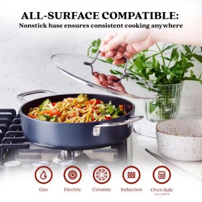 Alva Maestro Nonstick Ceramic Skillet In Silver