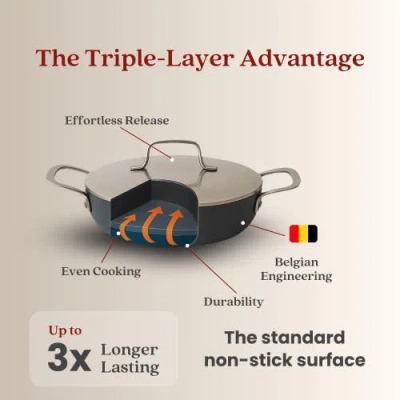 Alva Maestro Nonstick Ceramic Skillet In Silver