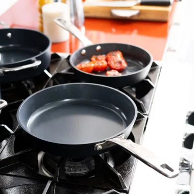 Alva Maestro 2-piece Ceramic Nonstick Frying Pan In Black