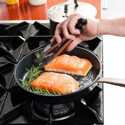 Alva Maestro 2-piece Ceramic Nonstick Frying Pan In Black