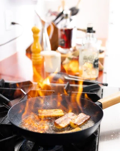 Alva Forest Carbon Steel Frying Pan Set In Black