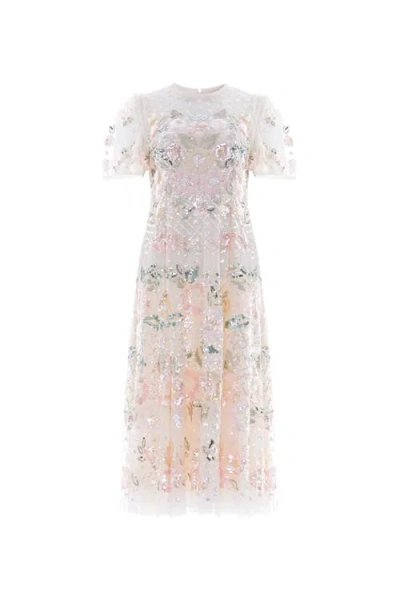 Needle & Thread Rosalie Short Sleeve Ballerina Dress In Multi