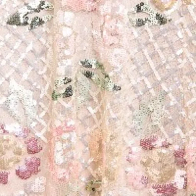 Needle & Thread Rosalie Short Sleeve Ballerina Dress In Multi