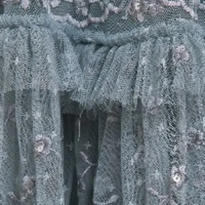 Needle & Thread Blossom Long Sleeve Lace Ankle Gown In Multi