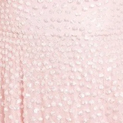 Needle & Thread Scatter Dot Cape Sleeve Ankle Gown In Pink