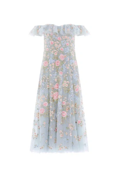 Needle & Thread Antoinettes Floral Ballerina Midi Dress In Multi