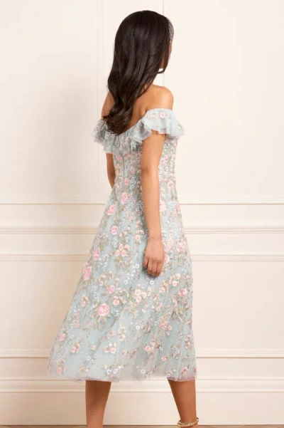 Needle & Thread Antoinettes Floral Ballerina Midi Dress In Multi