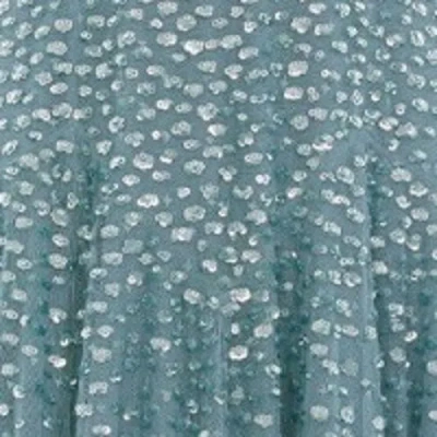 Needle & Thread Dappled Sequin Cape Ankle Gown In Gray