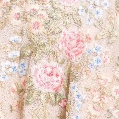 Needle & Thread Antoinettes Floral Off-shoulder Micro Mini Dress In Multi