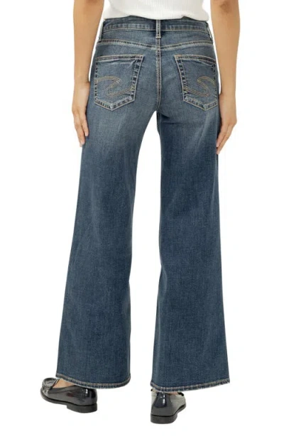 Silver Jeans Co. Suki Curvy Mid Rise Wide Leg Jeans In Blue