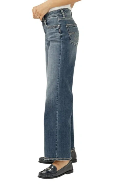 Silver Jeans Co. Suki Curvy Mid Rise Wide Leg Jeans In Blue