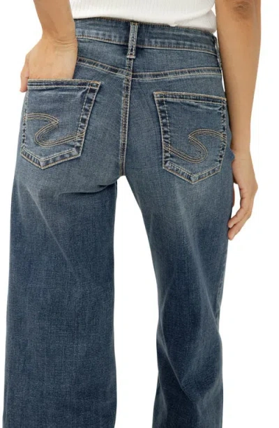 Silver Jeans Co. Suki Curvy Mid Rise Wide Leg Jeans In Blue