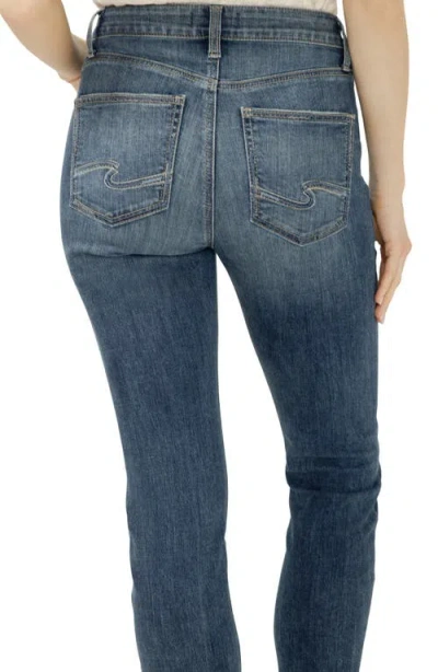 Silver Jeans Co. Avery Curvy Ripped Skinny Jeans In Blue