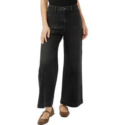 Silver Jeans Co. Women's High Rise Vintage Ankle Wide Leg Jeans In Black