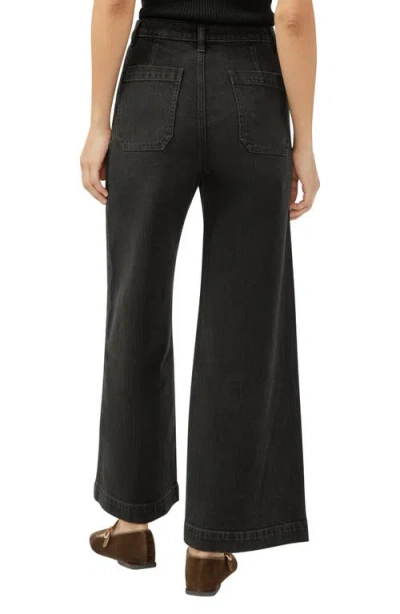 Silver Jeans Co. Women's High Rise Vintage Ankle Wide Leg Jeans In Black