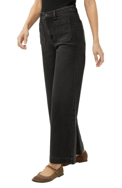 Silver Jeans Co. Women's High Rise Vintage Ankle Wide Leg Jeans In Black