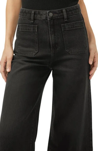 Silver Jeans Co. Women's High Rise Vintage Ankle Wide Leg Jeans In Black