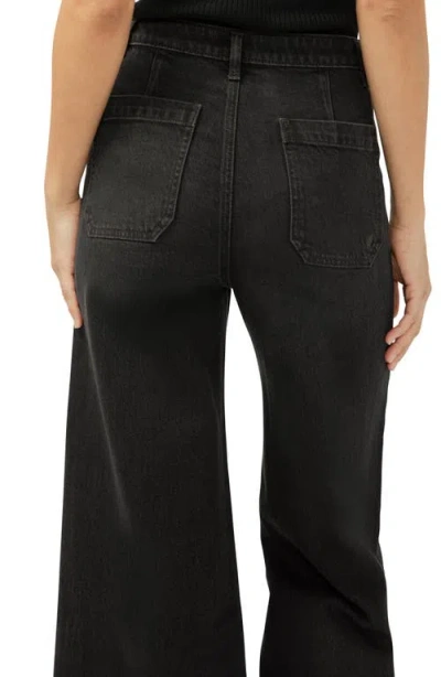 Silver Jeans Co. Women's High Rise Vintage Ankle Wide Leg Jeans In Black