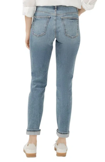 Silver Jeans Co. Women's Boyfriend Mid Rise Slim Leg Jeans In Blue