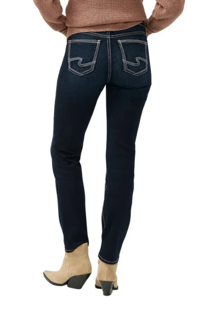 Silver Jeans Co. Women's Suki Mid Rise Curvy Fit Straight Jeans In Blue