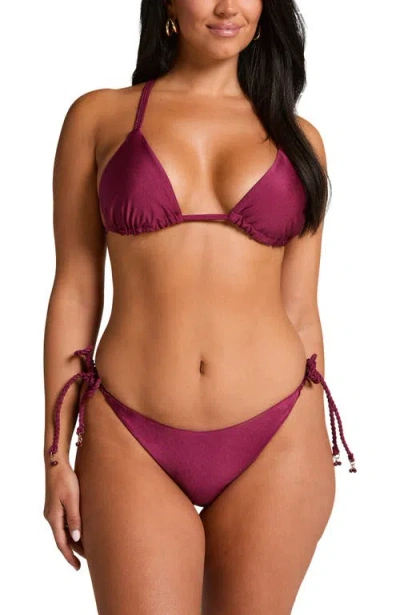 Hunkemoller Marrakech Cheeky Bikini Bottom In Burgundy