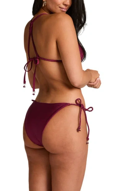 Hunkemoller Marrakech Cheeky Bikini Bottom In Burgundy
