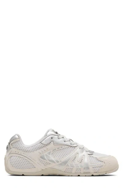 Marc Jacobs Low Top Sneakers With Mesh Upper And Metallic Accents In White
