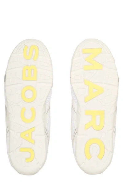 Marc Jacobs Low Top Sneakers With Mesh Upper And Metallic Accents In White