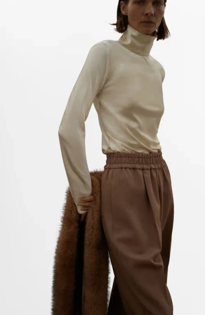 Mango Women's High-neck Satin Blouse In Multi