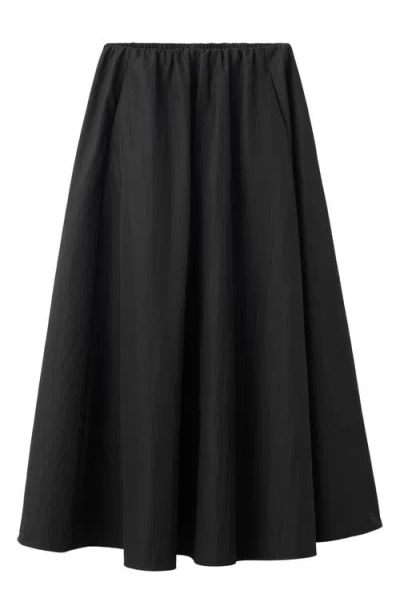 Mango Women's Long Flared Skirt In Black