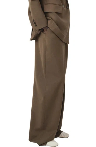 Mango Women's Pleated Straight-leg Suit Pants In Brown