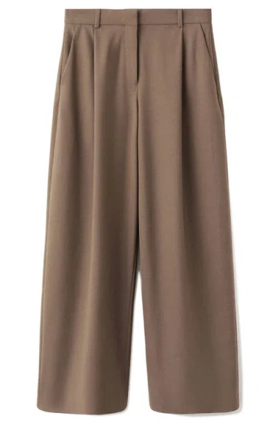 Mango Women's Pleated Straight-leg Suit Pants In Brown