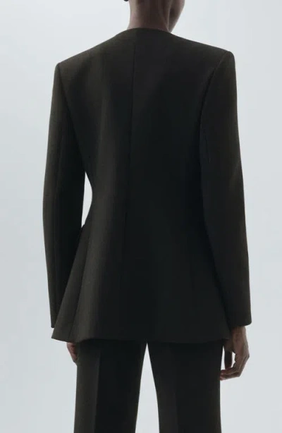 Mango Selection Fitted Suit Jacket In Black