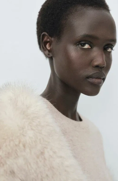 Mango Women's Cashmere Sweater In White